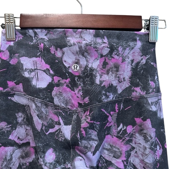 Lululemon Align Pant II 25" Leggings Womens 4 Floral Shift Multi Gray Running - Picture 6 of 8